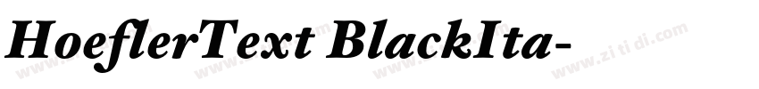 HoeflerText BlackIta字体转换